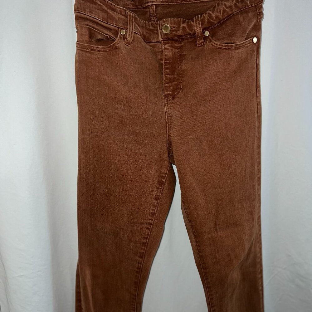 Burnt orange skinny jeans